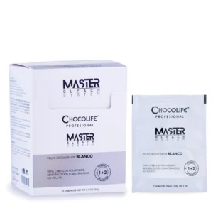 Caja Polvo Decolorante Blanco Master Bleach 12 Unidades 20g c/u
